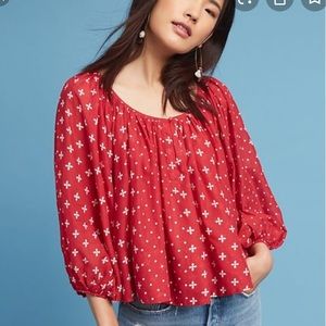 Anthropologie Kopal Red Top
